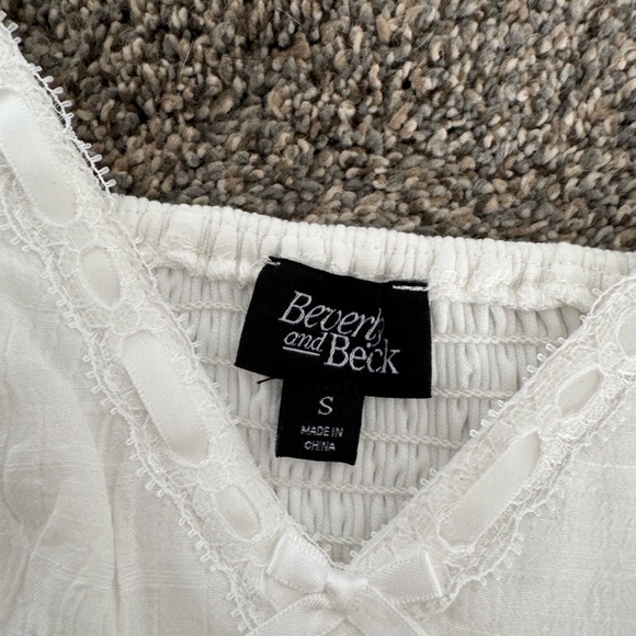 PacSun Beverly & Beck white Belle Lace dainty babydoll Top nwot - Picture 4 of 5
